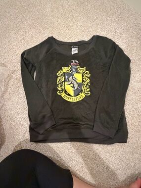 Hufflepuff Black Kids Sweatshirt - Harry Potter House Crest